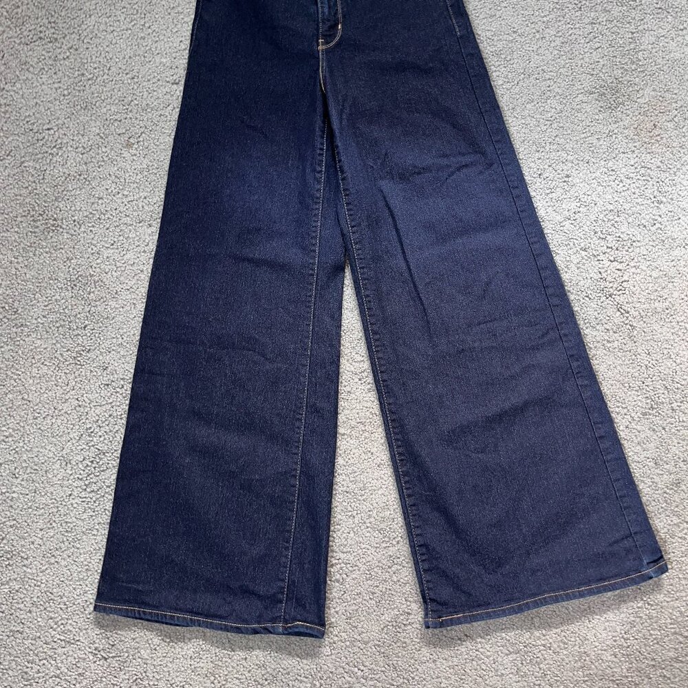 LEVI'S 318 SHAPING EXTRA WIDE LEG DARK WASH STRETCH DENIM JEANS - NWOT - W29 L31 - Picture 3 of 14